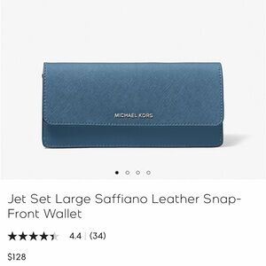 Michael Kors Blue Leather Wallet